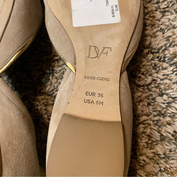 - 💛 RARE Suede Diane von Furstenberg Flats Sample Shoes - Picture 7 of 13